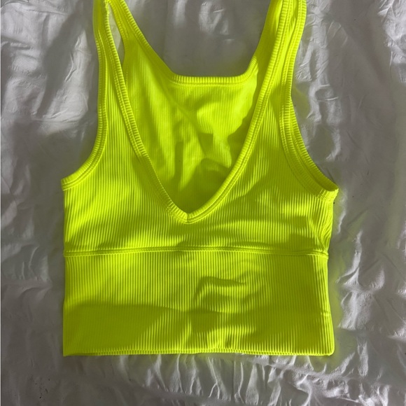 lululemon athletica | Tops | Neon Yellow Ribbed Tank Top | Poshmark
